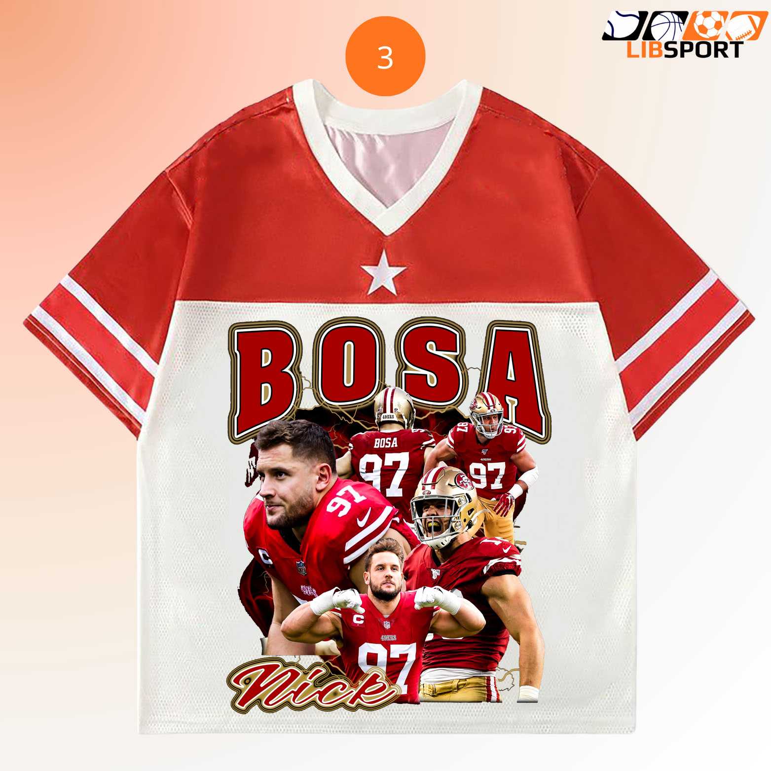 Nick Bosa Jersey, San Francisco 49ers Nfl Shirt, Unisex Game Day Tee